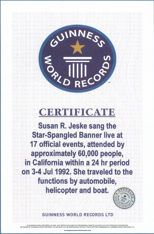 Guinness Book of World Record Certificate